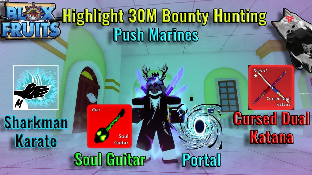 Highlight 30M Pirates Quake Combo + Sharkman + CDK (Blox Fruits Bounty  Hunting) Road to 30M Honor 