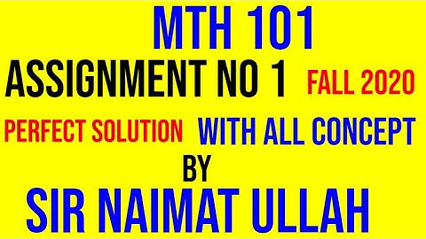 MTH101 assignment 1 solution 2020|MTH 101|assignment|function|Continuity|intermediate|Value|vu.