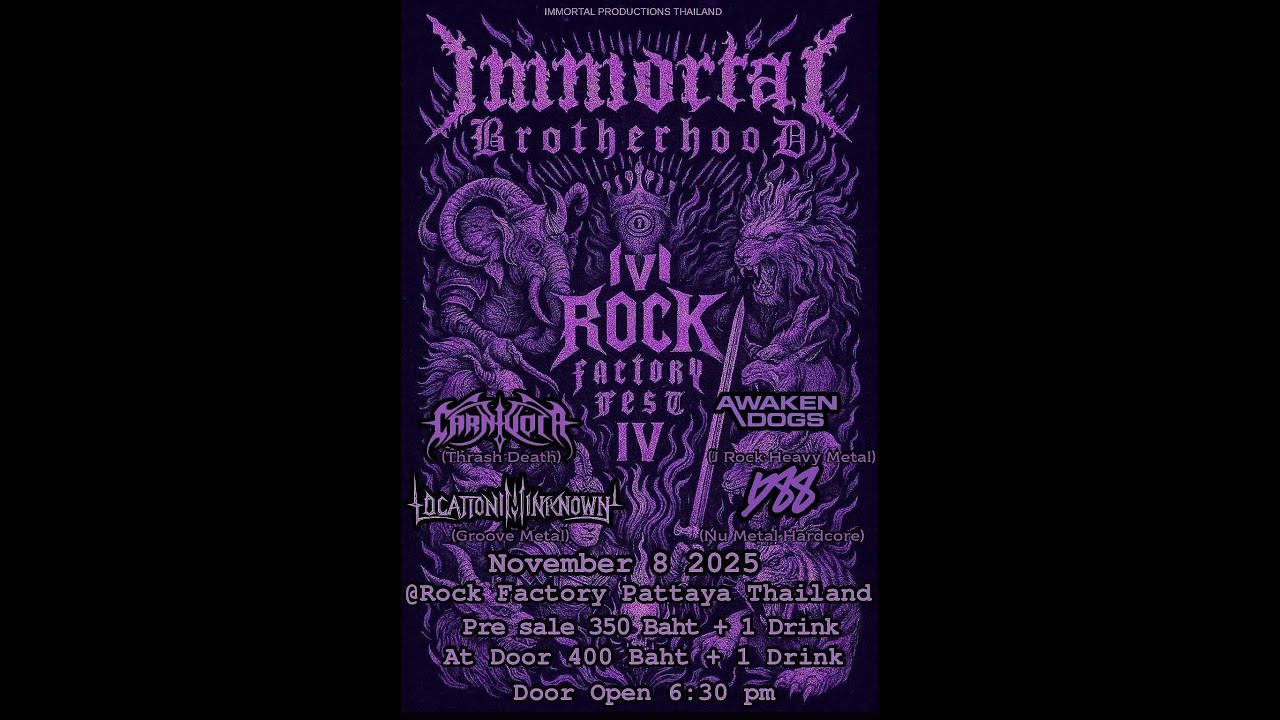Awaken Dogs @ Rock Factory Pattaya - Immortal Brotherhood fest 2025