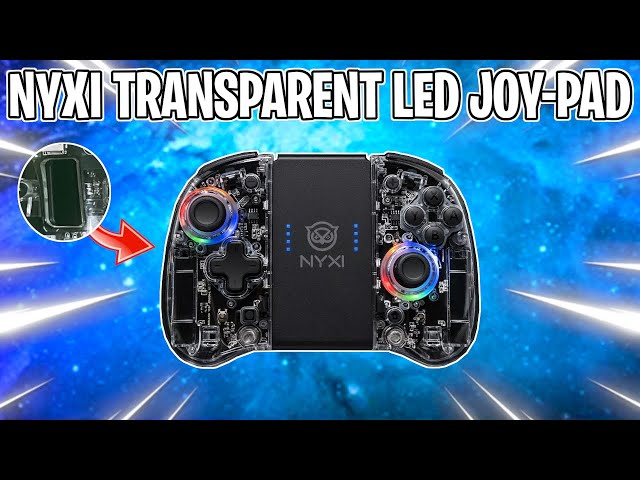 Nyxi Hyperion Transparent Style Wireless Joy-Pad With 8 Color Led For  Switch/Switch Oled