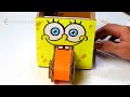 How to Make COIN BANK SPONGE BOB from Cardboard