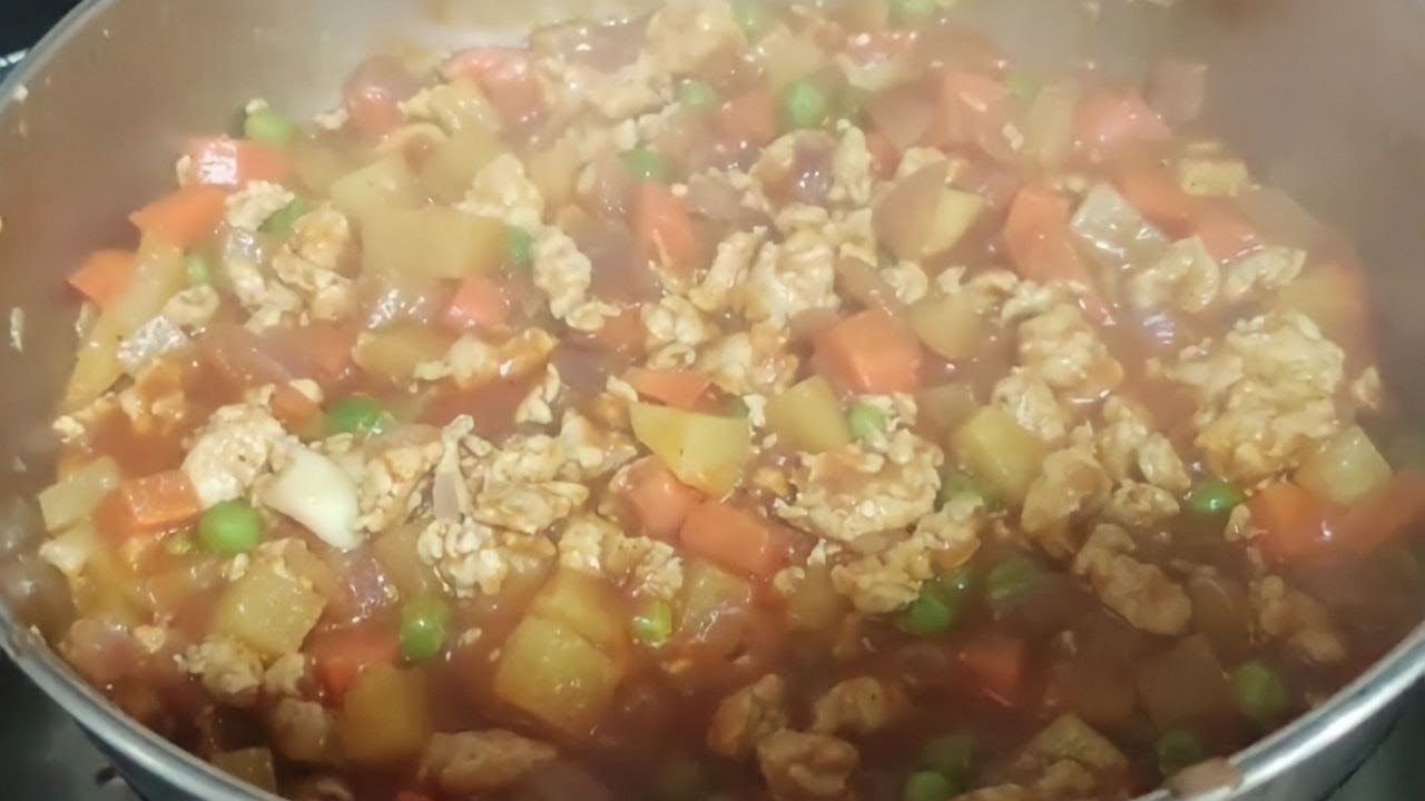 Minced Chicken / Giniling na Manok na may kasamang veggies swak sa ...