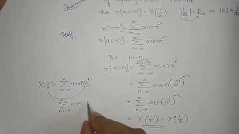 M5L16 - To Prove Time Reversal Property of Z Transform