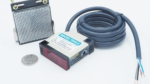 ใช้งานเซนเซอร์ชนิด Photoelectric Sensor ชนิด Reflextive (แบบมีกระจกสะท้อนภาพ)