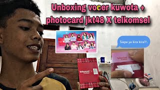 Unboxing Vocer kuwota   phot​⁠card by @JKT48  x @telkomsel