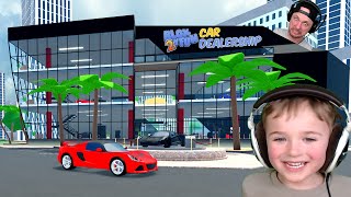 LUKAS & DAD Opening Up a Brand New Car Dealership in Roblox! Buying Police Car & Chasing Criminals 🚨