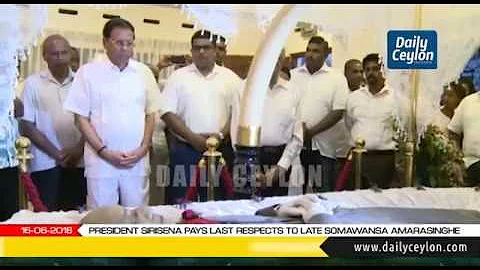 president sirisena pays last respects to late soma...