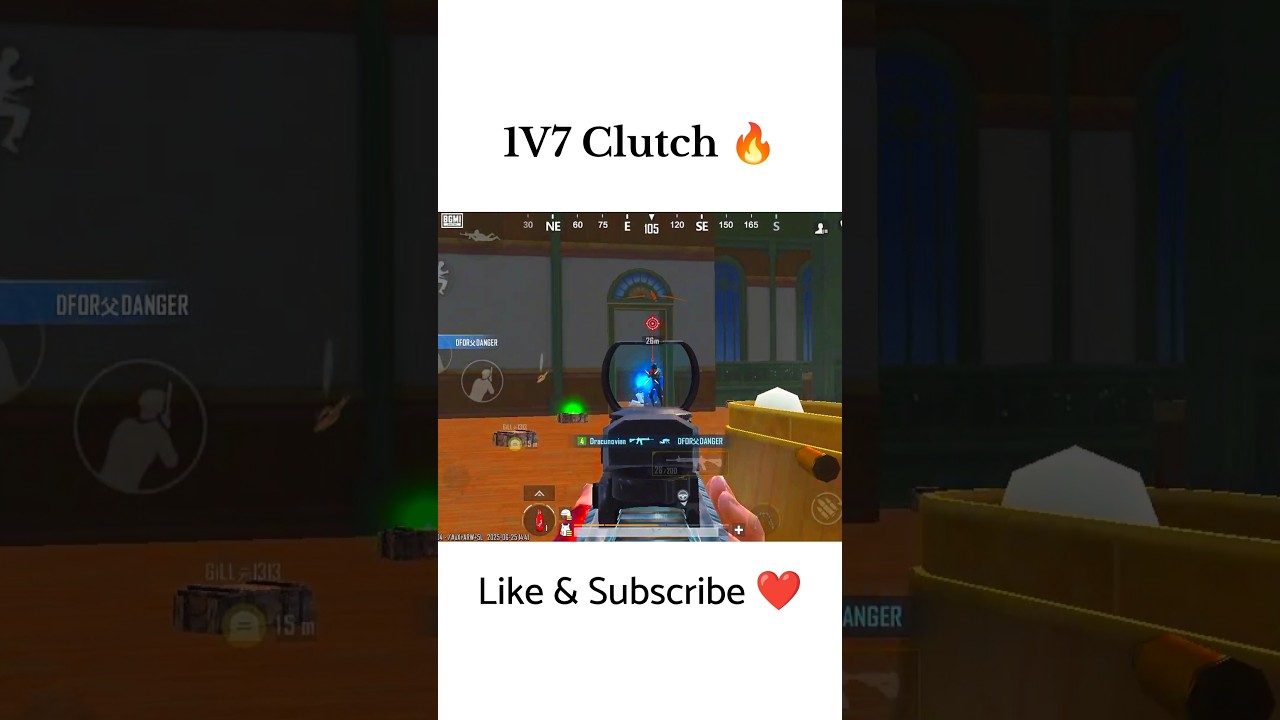 1V7 CLUTCH🔥BGMI INSANE GAMEPLAY💀 