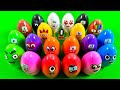 Looking for mini dinosaur eggs numberblocks alphablocks wirh clay satisfying