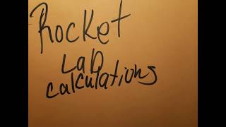 Bottle Rocket Lab Calculations