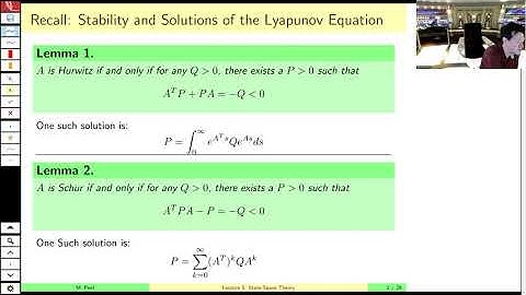 MAE509 (LMIs in Control): Lecture 5, part A - Controllability and the Grammian