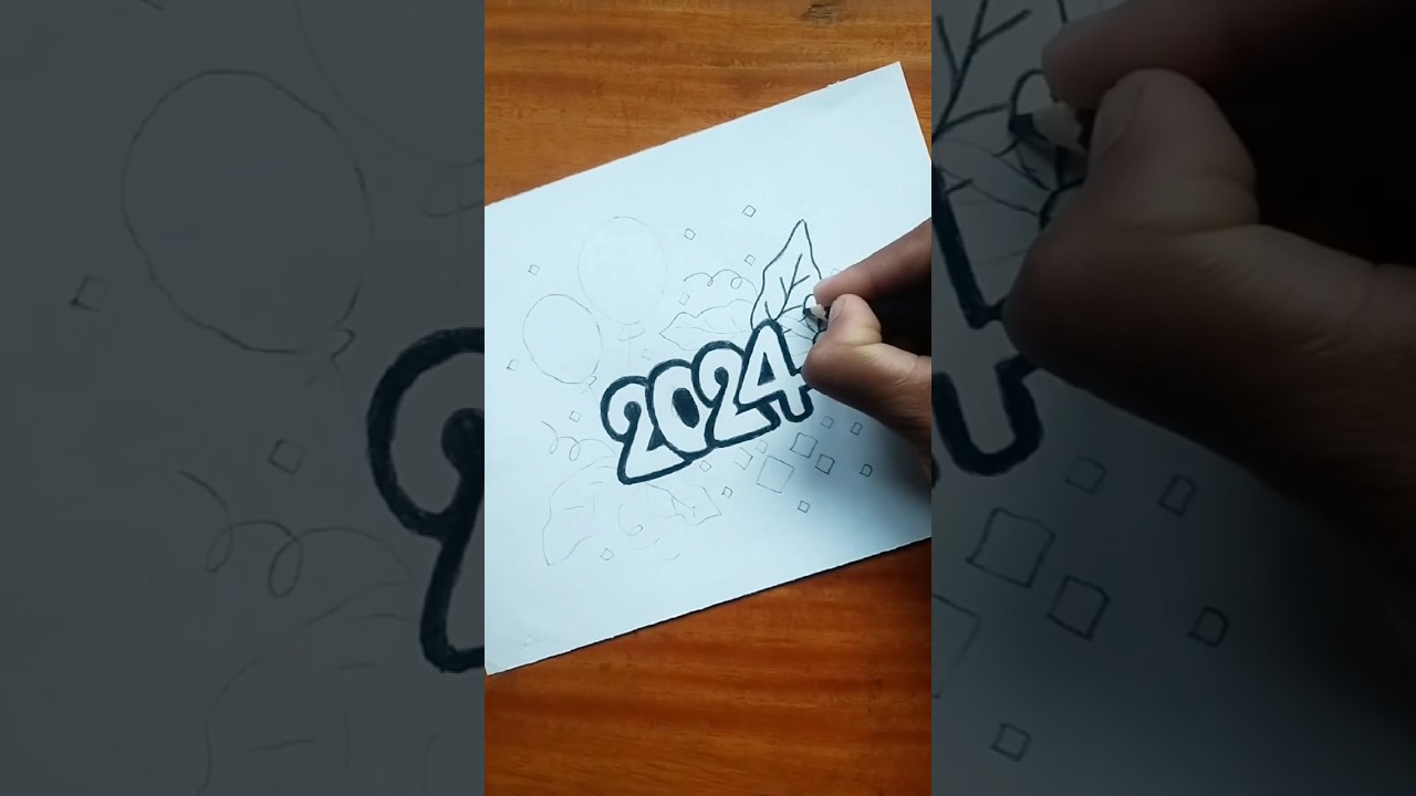 Happy new year 🎊😍|| Happy new year drawing || 