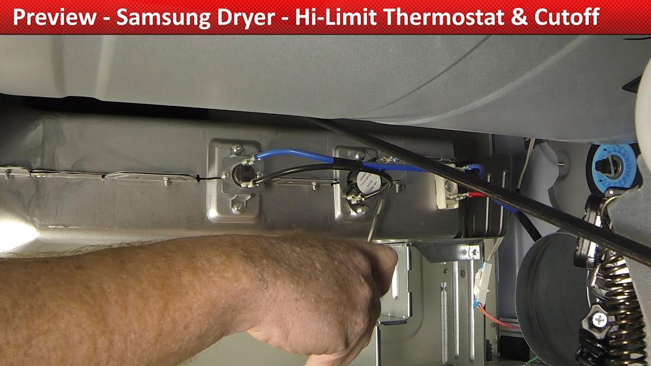 Hi-Limit Thermostat Rear Access - DV422EWHDWR Samsung Dryer - YouTube