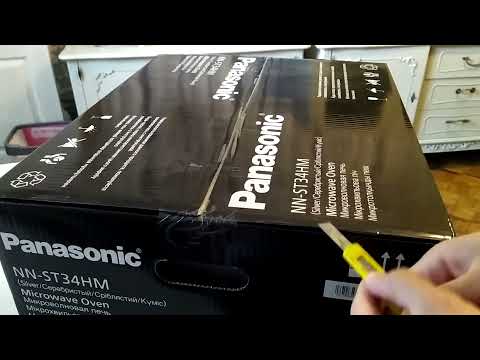 Распаковка микроволновой печи PANASONIC NN-ST34HMZPE из Rozetka