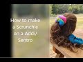 How to make a Scrunchie on an Addi/ Sentro 22 needle circular knitting machine tutorial.