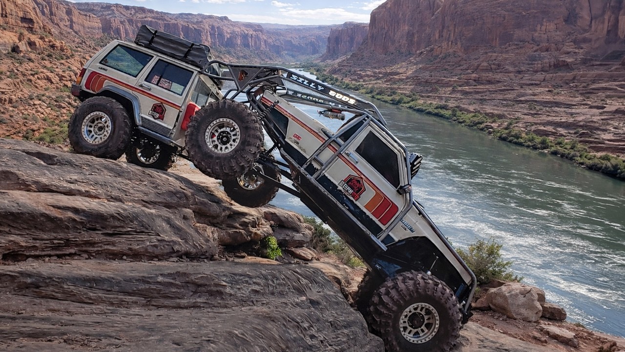 Moab Rim Camp Nobody Takes Camp Trailers Up Moab Rim… We Did - YouTube