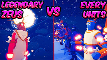 LEGENDARY ZEUS VS EVERY UNİTS! ⚡⚔️😱😱| TABS - Totally Accurate Battle Simulator