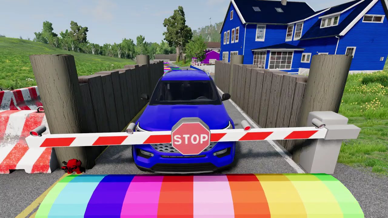 Flatbed Truck Mcqueen | Transportation with Truck - Pothole vs Car #6 BeamNG.Drive