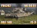 VK 9001 FV4202 OBJ 140 IS 3 World of Tanks Blitz Gameplay 