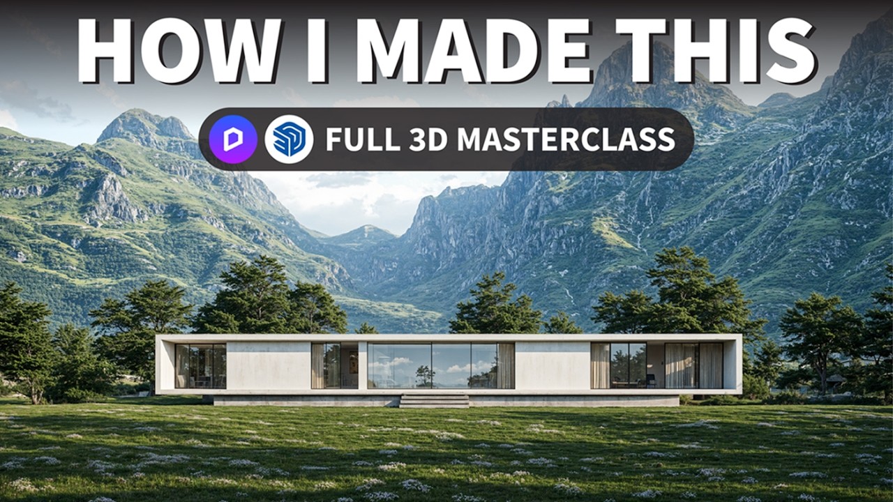 Full 3D Exterior Rendering Masterclass: SketchUp to D5 Render Tutorial ...