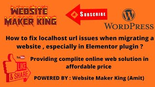 How to fix localhost url issues when migrating a website , especially in Elementor plugin | #live