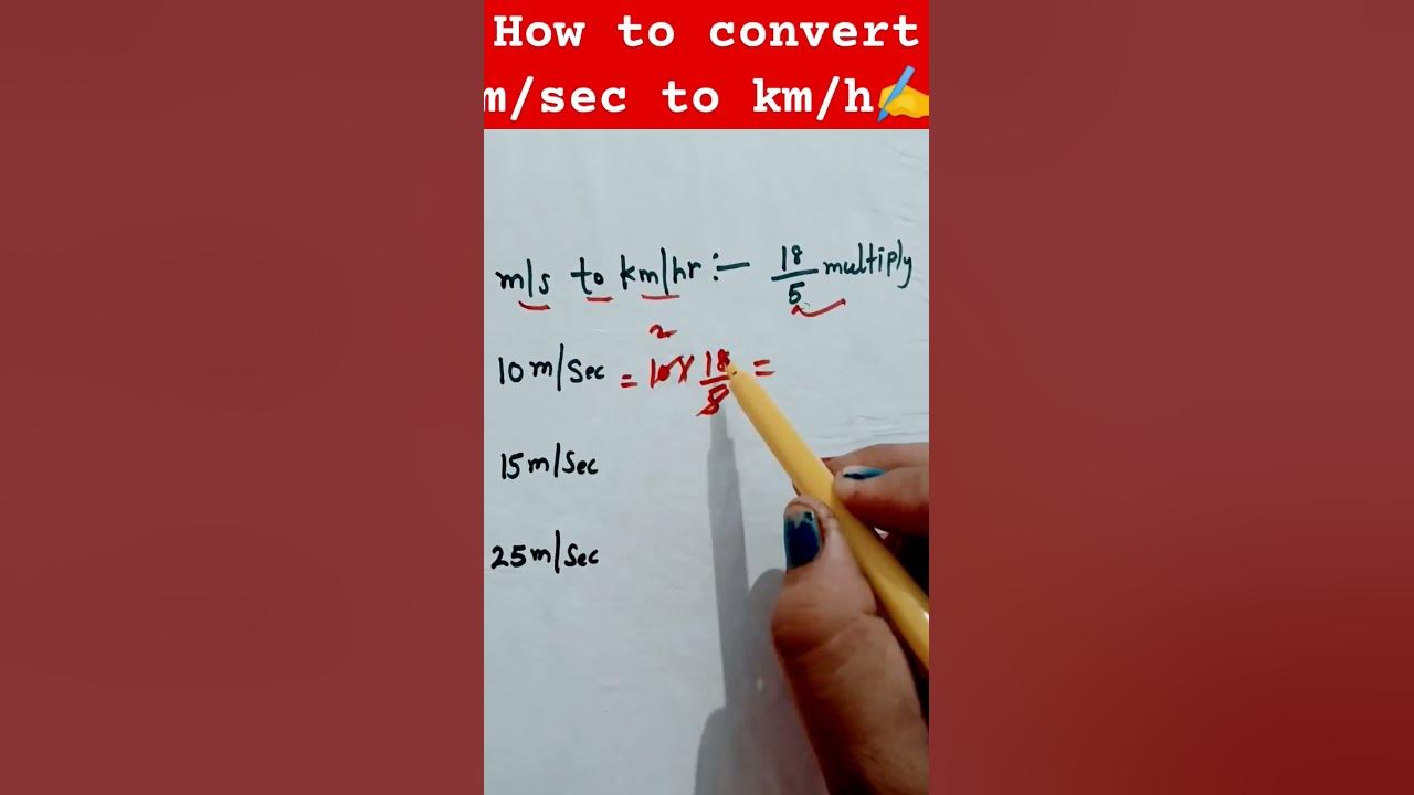 how-to-convert-m-sec-to-km-hr-shortsvideo-shorts-youtubeshorts