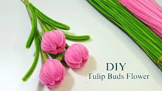 How to Make Pipe Cleaner Tulip Buds | Easy Tulip Spray Tutorial