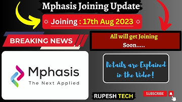 Mphasis onboarding update | Mphasis joining Date: 17th Aug 2023 | All will get joining soon..🔥✔️