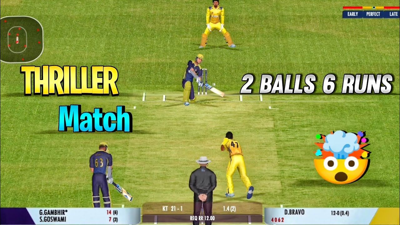 KKR vs CSK Last Over | 2 Balls 6 Runs Thriller match 🤯 #rc22 # ...