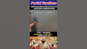 ECET- 2025 || Most IMP Questions || Partial Fractions|| Trick #179 #viral || Must Watch Video