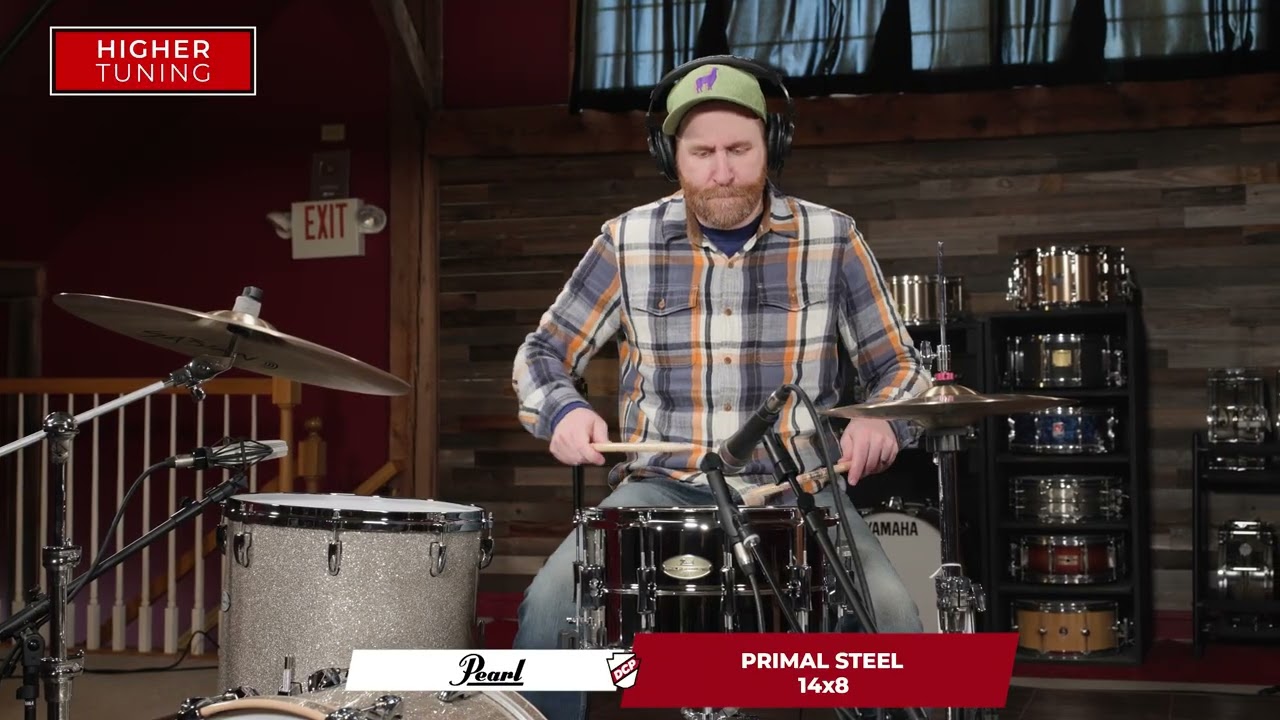 Pearl Primal Collective Steel Snare Drum 14x8
