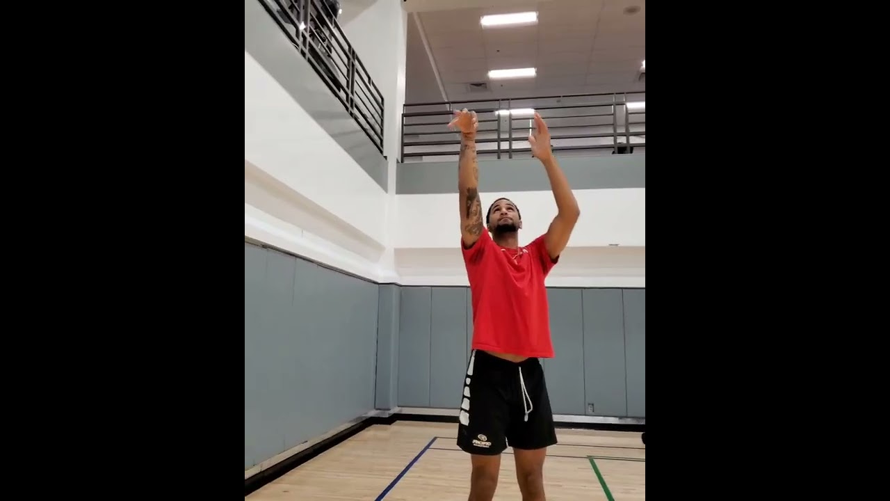 working on shot form while balancing on a bosu ball