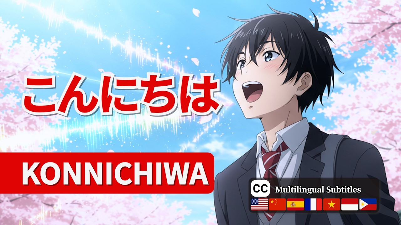 Japanese Greeting Song 「こんにちは」(Konnichiwa) ｜ Anime Nihongo