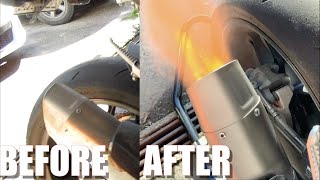 Yamaha YZF R1 Before And After Link Pipe Exhaust Sound