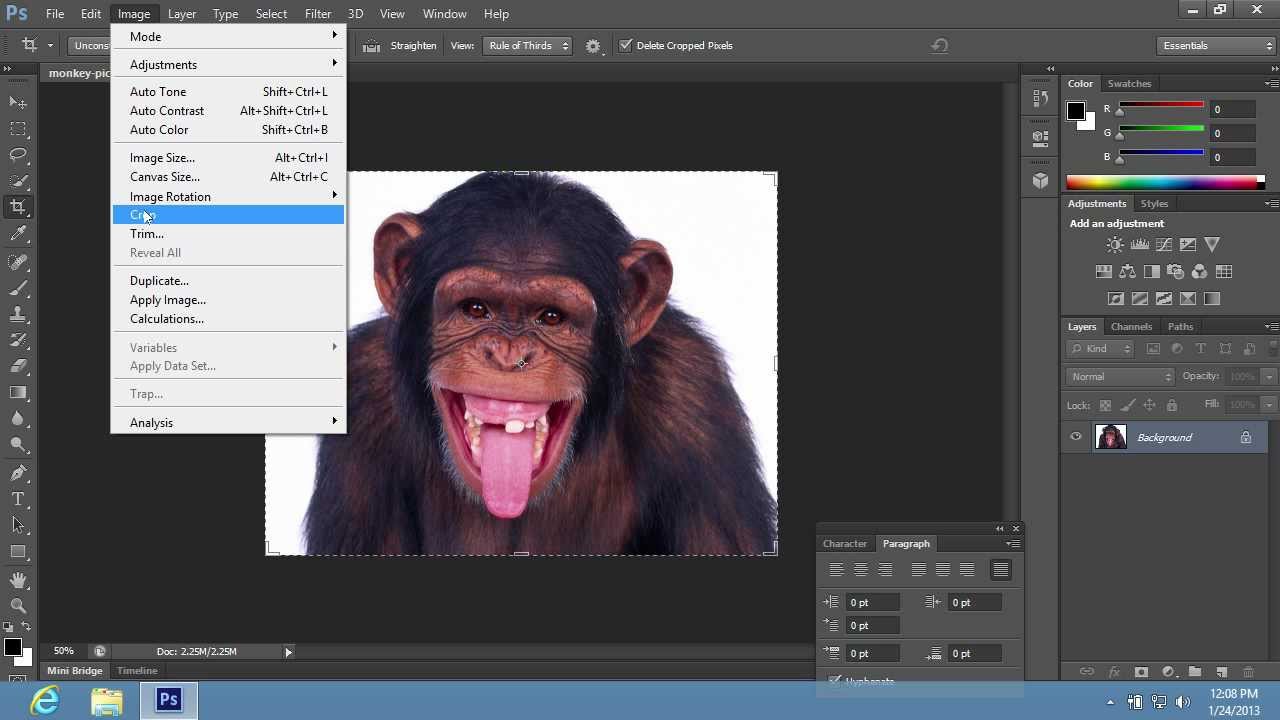 How to Crop Single Layer in Photoshop CS6 - YouTube