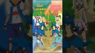 Ash Lucario😈 VS Korrina Lucari🔥 || #pokemon #pikachu #shots #ash