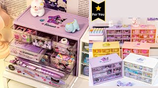 Sanrio Kawaii Desk Organizer: Keep Your Space Cute & Tidy! 6 Grids, Kuromi Melody Cinnamoroll & More