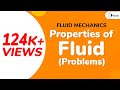 Properties of Fluid (Problems) - Properties of Fluid - Fluid Mechanics