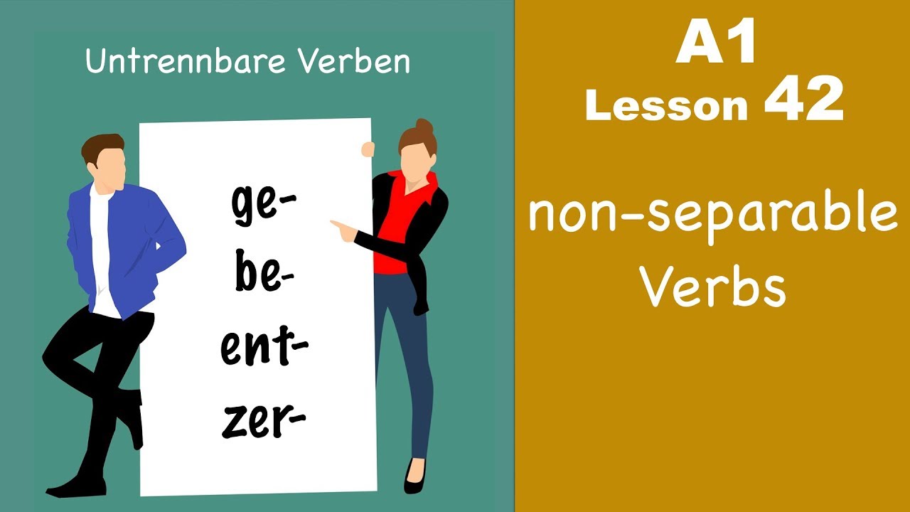 Learn German | untrennbare Verben | German for beginners | A1 - Lesson 42