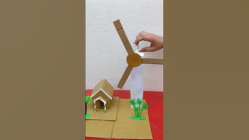 Windmill working project / Diy windmill model #windturbine #schoolproject #workout #windmill