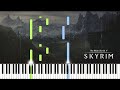 From past to present  the elder scrolls v skyrim piano cover  sheet music