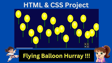 How to create Flying Balloon CSS Animation project with HTML and CSS | best CS project in 2024