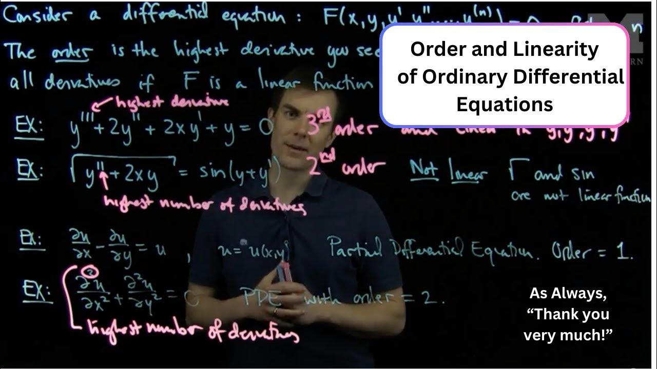 Classifying Differential Equations - YouTube