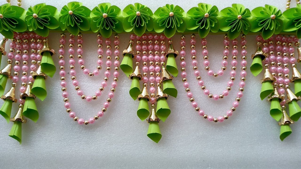 Diy Paper Rose Flower Door Hanging Toran How To Make Paper Design