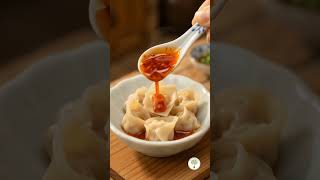 🥟 Chili Oil Wontons 🌶️ | Spicy, Juicy & Irresistible! #shorts #food