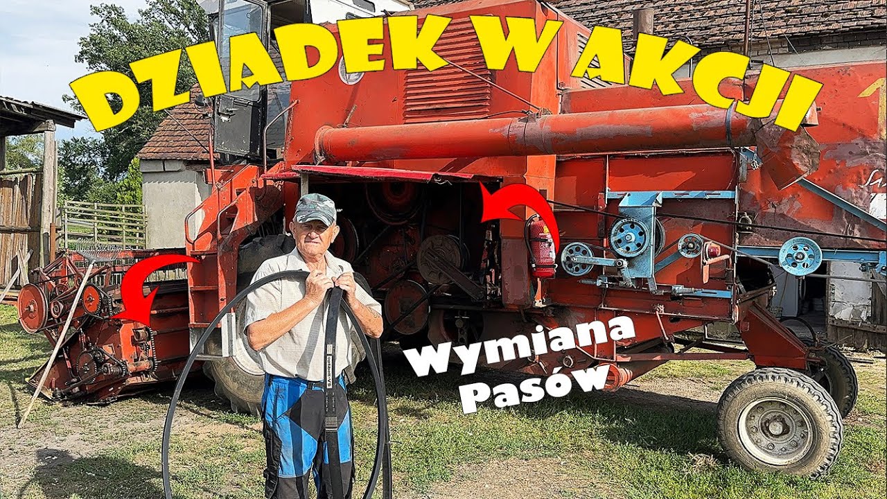 Wymiana Pasów Jezdnych w Bizonie | Dziadek w akcji | Przygotowanie do żniw | Dźwięk Silnika