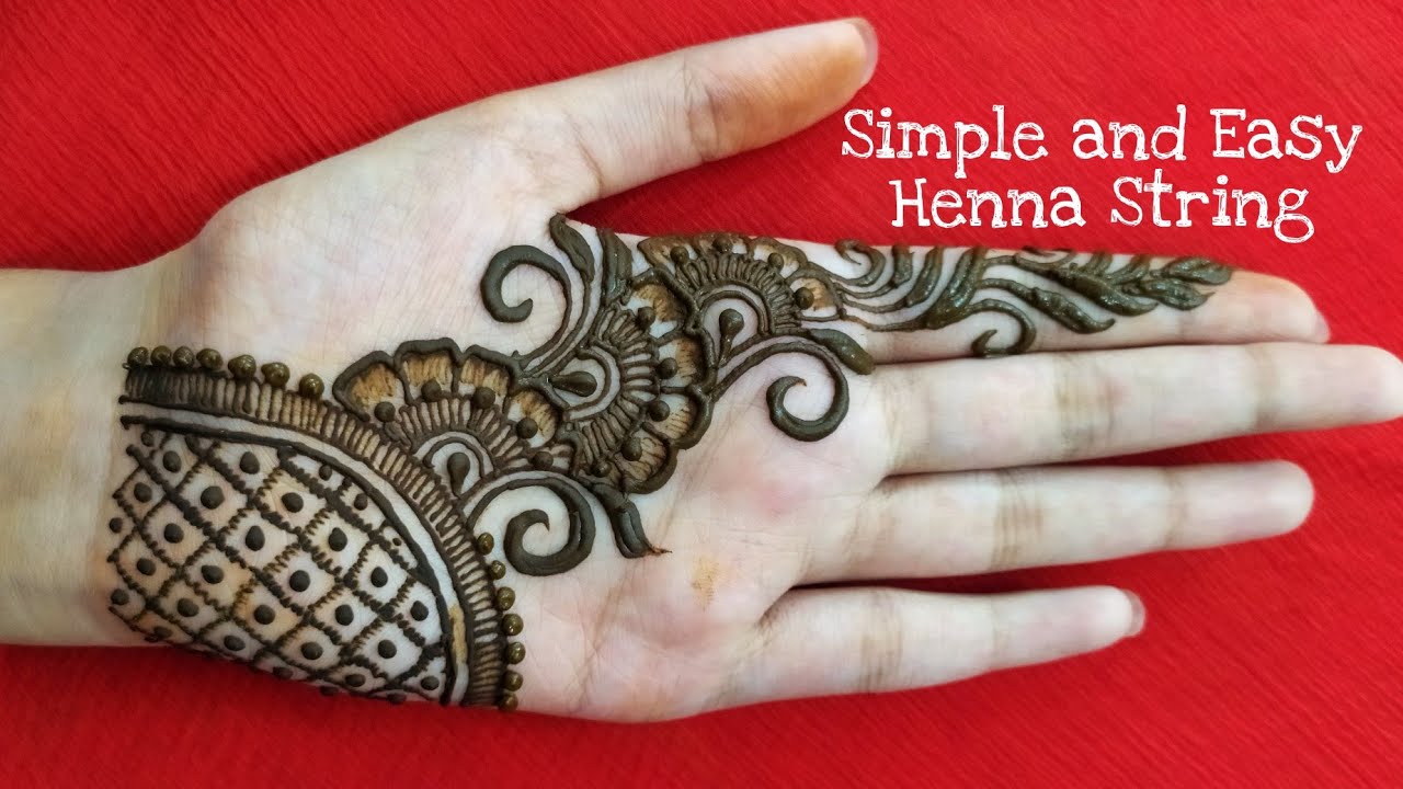 Trendy and Simple String Henna | Very Easy Mehendi Design | Meherin's ...