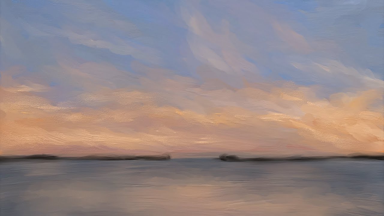 Seascape - Digital Painting Time-Lapse (Rebelle 4)