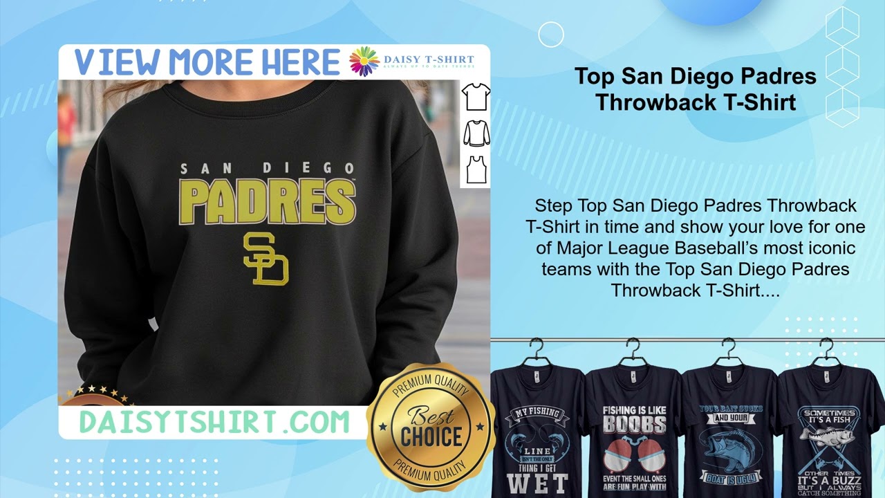 Top San Diego Padres Throwback T-Shirt