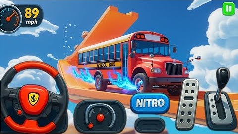 Crazy Bus Mega Ramp Impossible Racing Bus Stunts Impossible Tracks Android Gameplay Video P-02